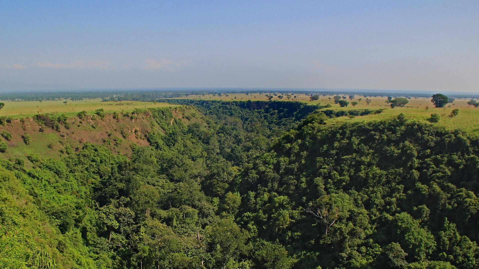 Kyambura Gorge at the Queen Elizabeth National Park 